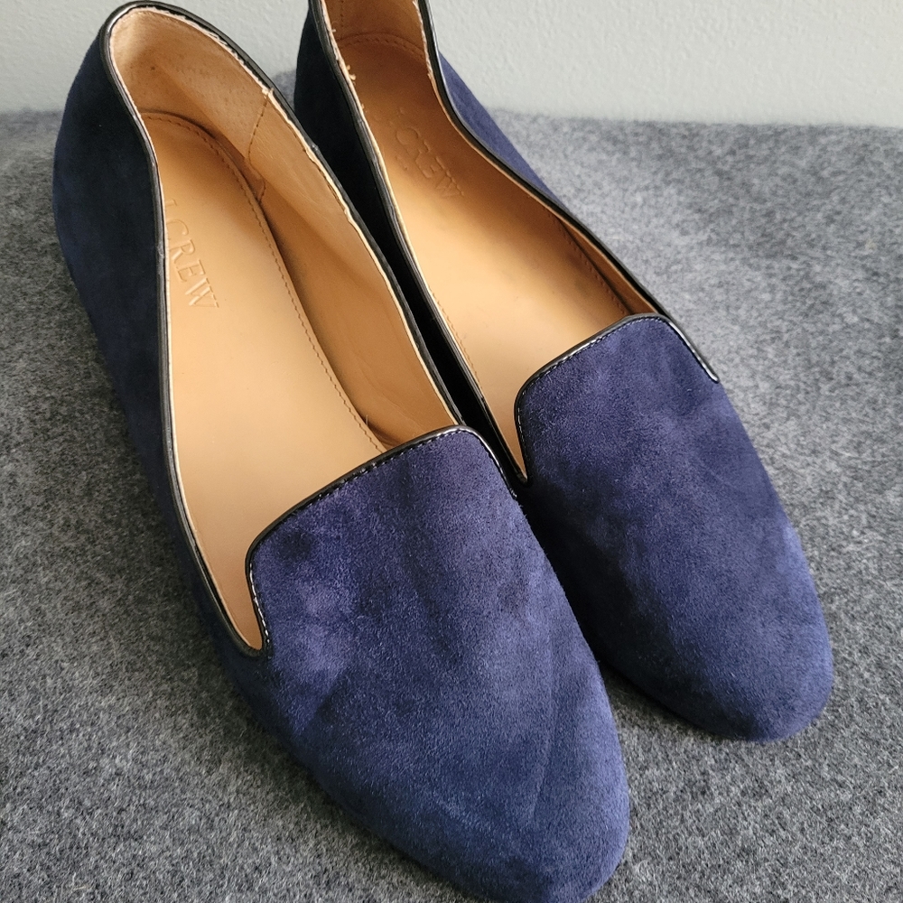 J.  Crew blue suede flats